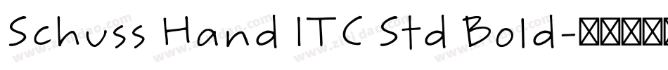 Schuss Hand ITC Std Bold字体转换